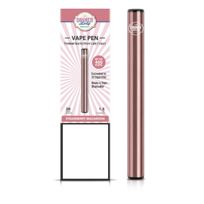 Dinner Lady Strawberry Macaroon Disposable Vape Pen 1.2ml 20mg